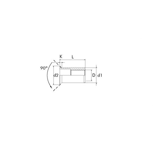 TUERCA REMACHABLE ALUMINIO BRALO LISA AVELLANADA